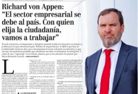 El líder de Ultramar Richard von Appen destaca crecimiento de TPS en entrevista al Mercurio de Santiago.