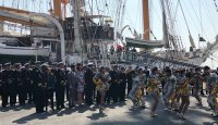 Antofagasta Terminal Internacional recibió al buque escuela brasileño Cisne Branco.