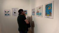Ganadores del concurso de pintura y fotografía infantil de la Liga Marítima exponen su obras en el Museo de Bellas Artes.