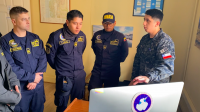 Especialistas del Centro Zonal de Meteorología Marina de Magallanes y Antártica chilena realizaron instrucción a bordo del ARC 151 “Simón Bolívar”